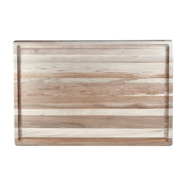 Wood cutting board with juice groove