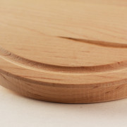 Round bar board with juice groove
