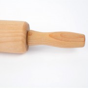 Small wooden rolling pin with handle made with Canadian maple