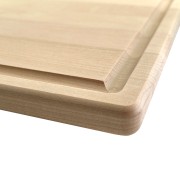 Extra Large Cutting board for Meat Made with Hardwood maple. Showing the side profile.