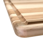 Large cutting board for meat with juice groove maple